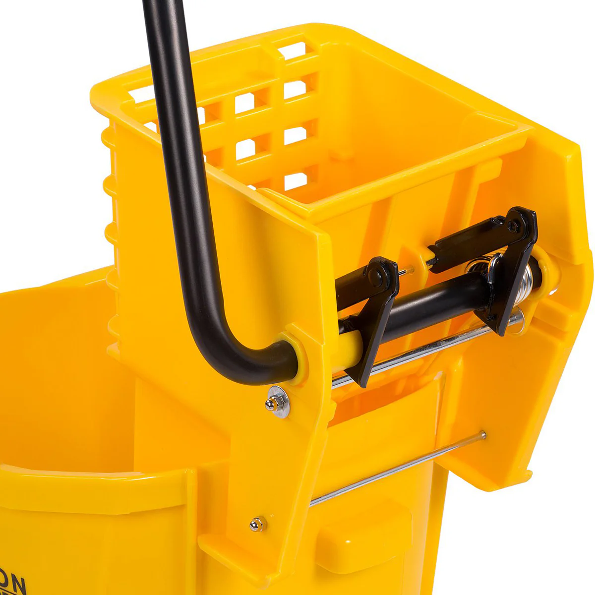 Carlisle 3690804 Flo-Pac Mop Bucket w/ Side Press Wringer, Yellow, 26 qt. - Image 3