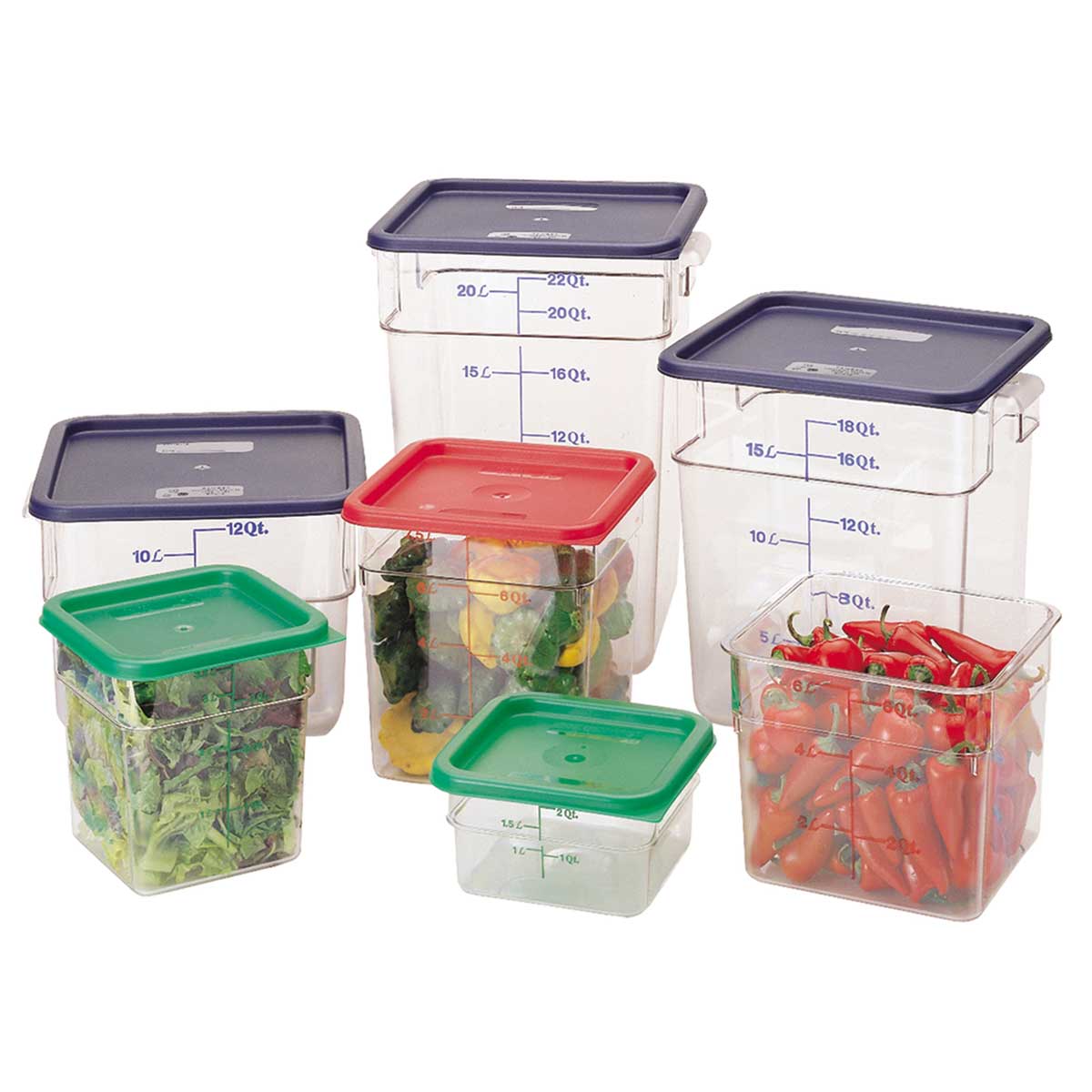Culinary Essentials by Cambro 2SFSCW135 CamSquare Camwear Storage Container, Clear, 2 qt. - Image 5