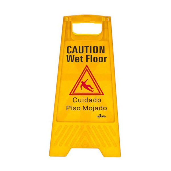 Update International WFS-25 Caution Wet Floor Sign, Yellow, 24" - Image 3